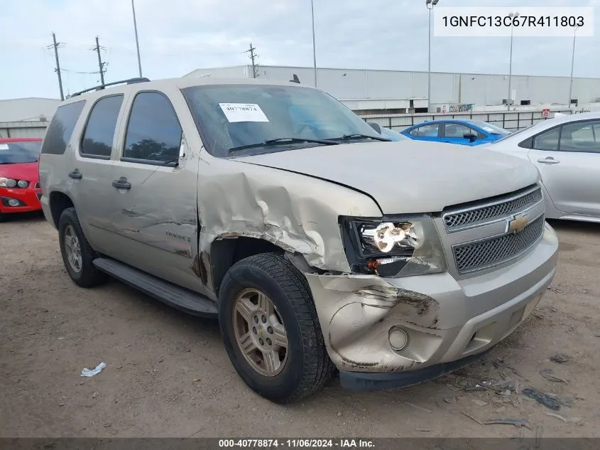 2007 Chevrolet Tahoe Ls VIN: 1GNFC13C67R411803 Lot: 40778874