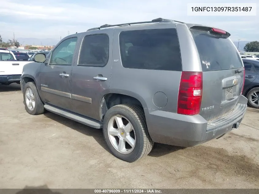 2007 Chevrolet Tahoe Ltz VIN: 1GNFC13097R351487 Lot: 40796009