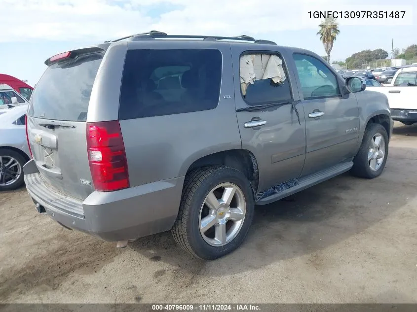 2007 Chevrolet Tahoe Ltz VIN: 1GNFC13097R351487 Lot: 40796009