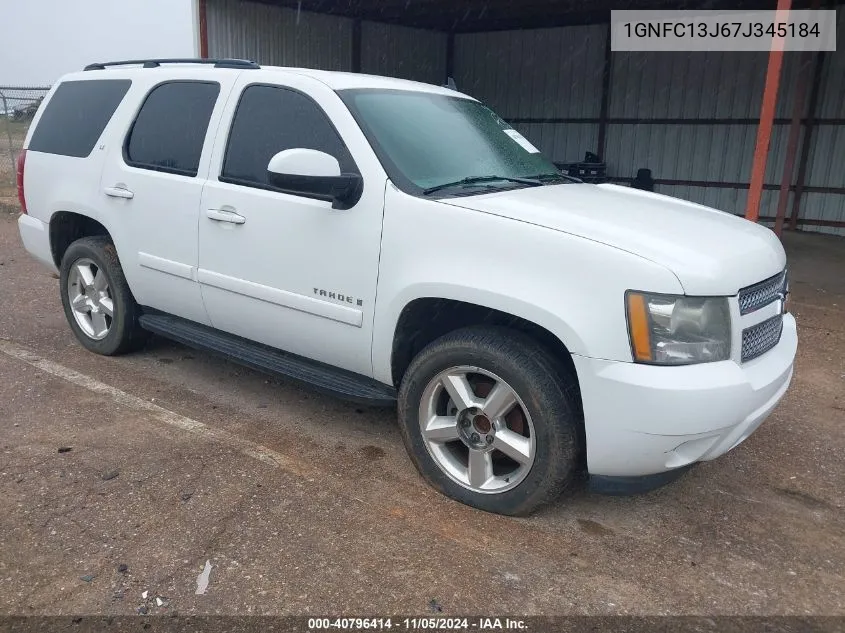 2007 Chevrolet Tahoe Lt VIN: 1GNFC13J67J345184 Lot: 40796414