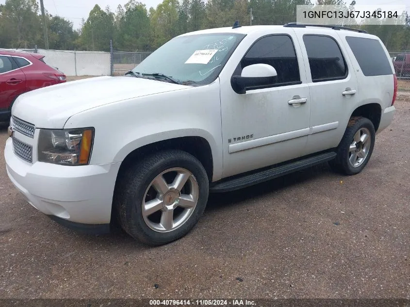 2007 Chevrolet Tahoe Lt VIN: 1GNFC13J67J345184 Lot: 40796414