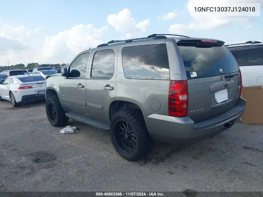 2007 Chevrolet Tahoe Ltz VIN: 1GNFC13037J124018 Lot: 40803366