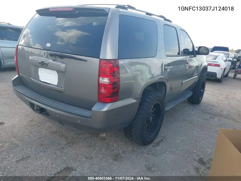 2007 Chevrolet Tahoe Ltz VIN: 1GNFC13037J124018 Lot: 40803366