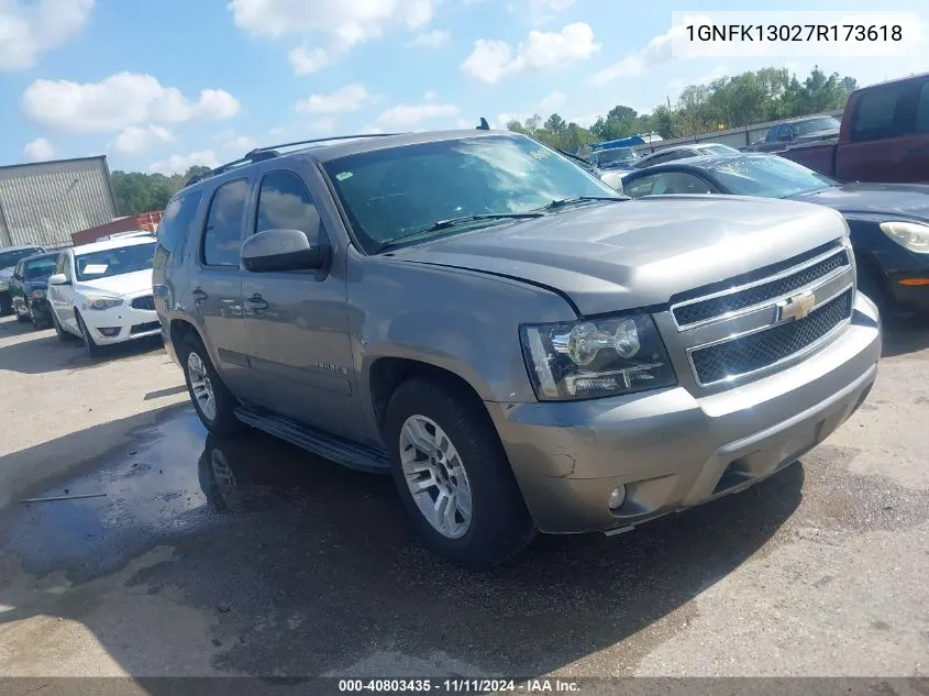 2007 Chevrolet Tahoe Ltz VIN: 1GNFK13027R173618 Lot: 40803435