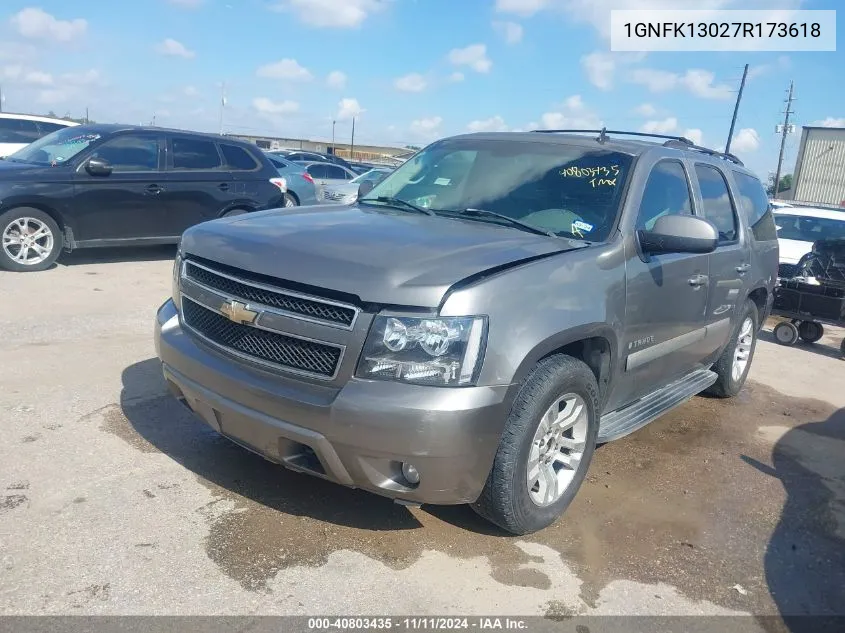 2007 Chevrolet Tahoe Ltz VIN: 1GNFK13027R173618 Lot: 40803435