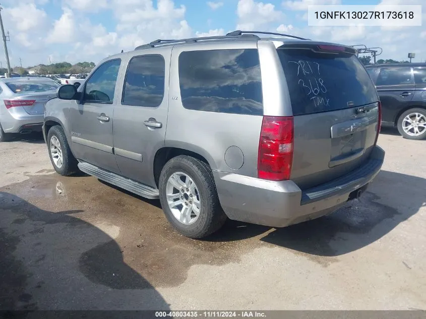 2007 Chevrolet Tahoe Ltz VIN: 1GNFK13027R173618 Lot: 40803435