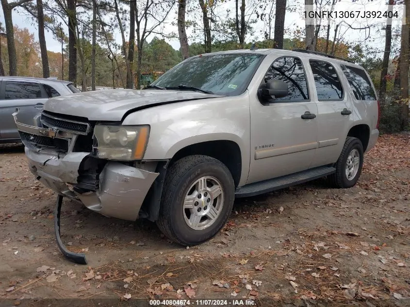 2007 Chevrolet Tahoe Ltz VIN: 1GNFK13067J392404 Lot: 40804674