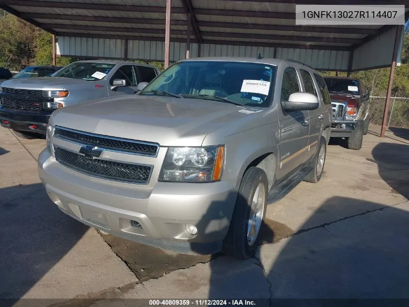 1GNFK13027R114407 2007 Chevrolet Tahoe Ltz