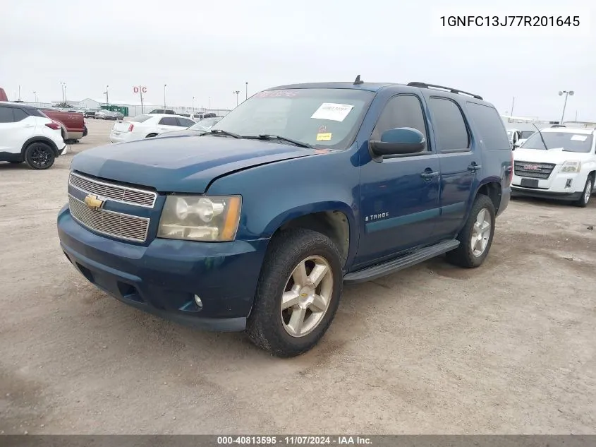 2007 Chevrolet Tahoe Lt VIN: 1GNFC13J77R201645 Lot: 40813595