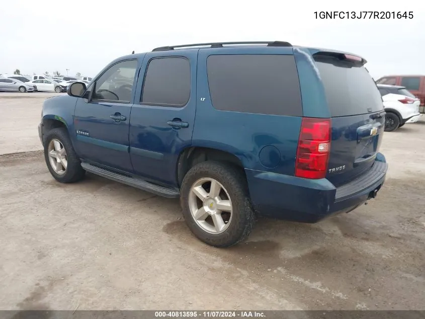 2007 Chevrolet Tahoe Lt VIN: 1GNFC13J77R201645 Lot: 40813595