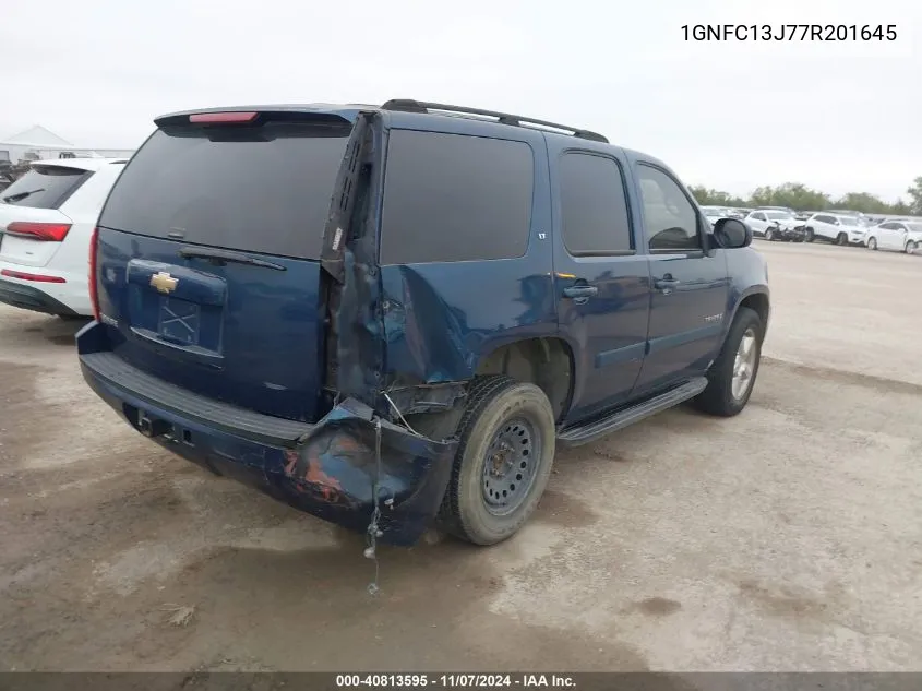 2007 Chevrolet Tahoe Lt VIN: 1GNFC13J77R201645 Lot: 40813595