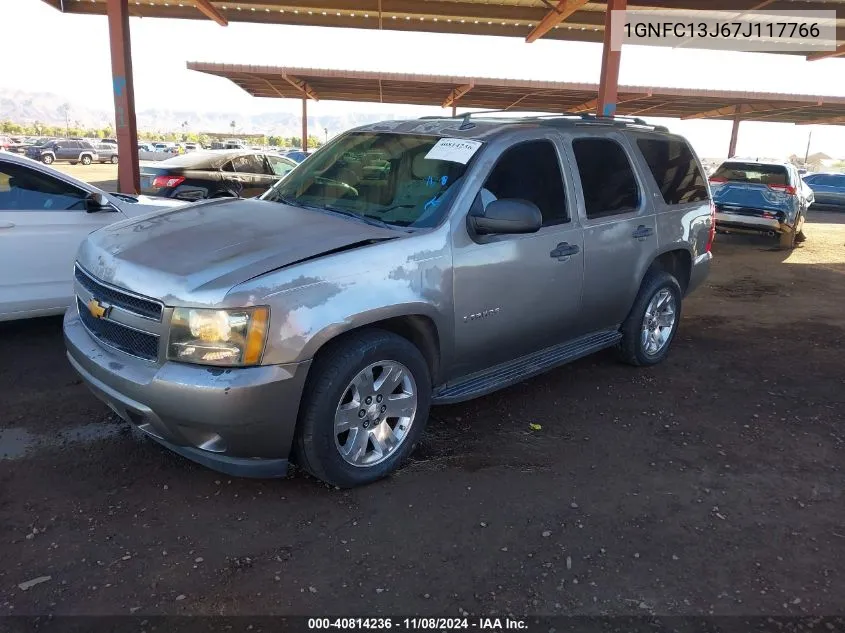 2007 Chevrolet Tahoe Ls VIN: 1GNFC13J67J117766 Lot: 40814236