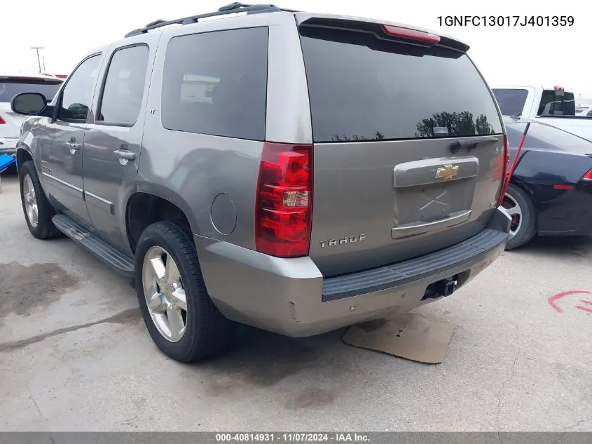 2007 Chevrolet Tahoe Lt VIN: 1GNFC13017J401359 Lot: 40814931