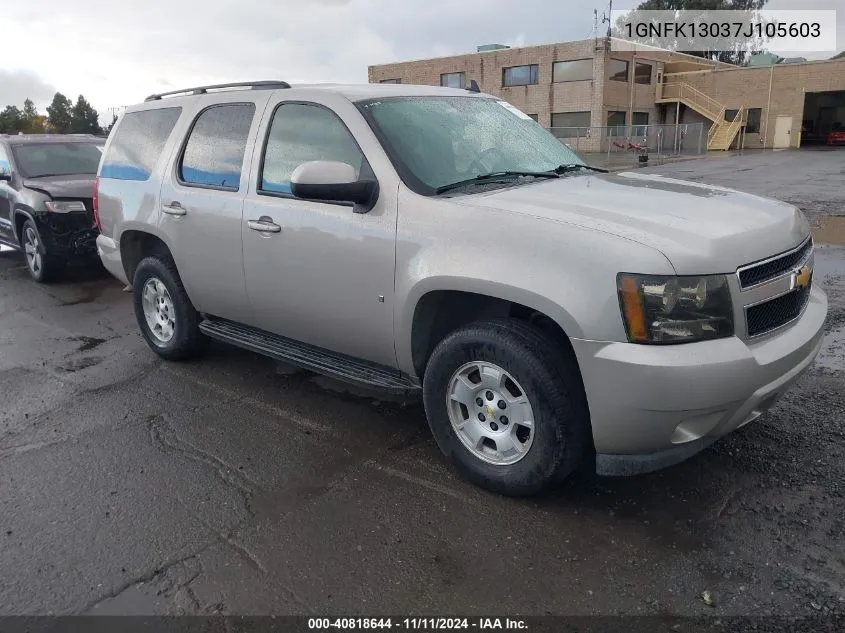 2007 Chevrolet Tahoe Lt VIN: 1GNFK13037J105603 Lot: 40818644