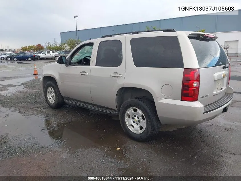 2007 Chevrolet Tahoe Lt VIN: 1GNFK13037J105603 Lot: 40818644