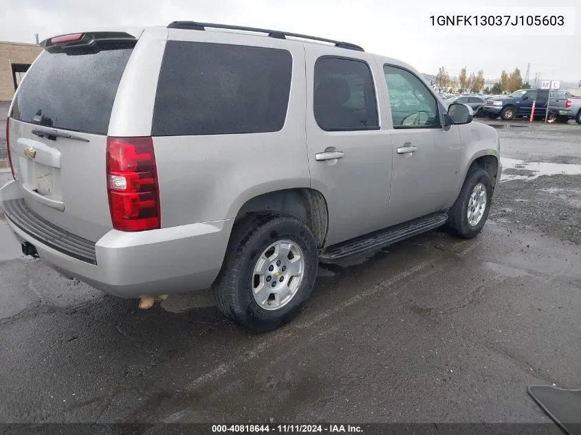 2007 Chevrolet Tahoe Lt VIN: 1GNFK13037J105603 Lot: 40818644