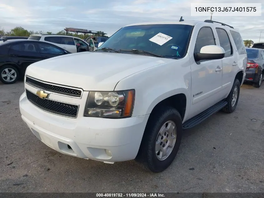 2007 Chevrolet Tahoe Lt VIN: 1GNFC13J67J401575 Lot: 40819752