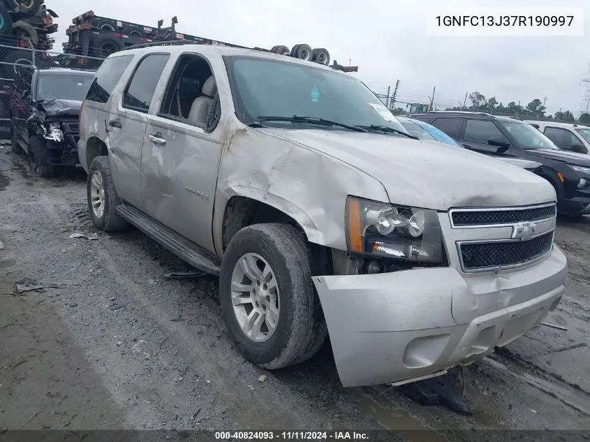 2007 Chevrolet Tahoe Ls VIN: 1GNFC13J37R190997 Lot: 40824093