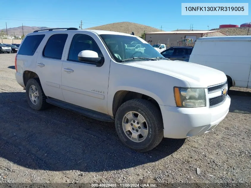 2007 Chevrolet Tahoe Lt VIN: 1GNFK130X7R319005 Lot: 40829485