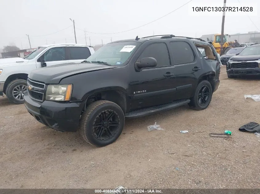 2007 Chevrolet Tahoe Lt VIN: 1GNFC13037R214528 Lot: 40834680