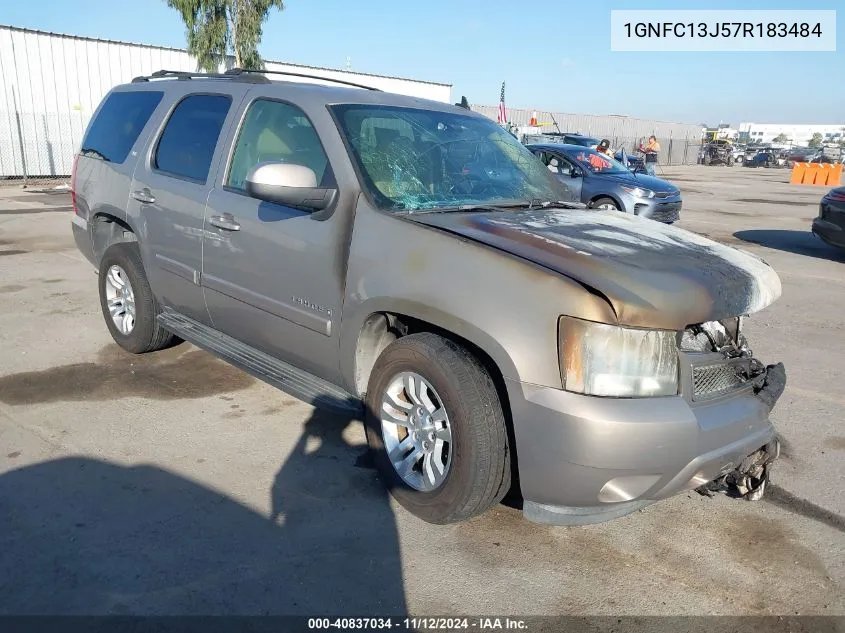 2007 Chevrolet Tahoe Lt VIN: 1GNFC13J57R183484 Lot: 40837034