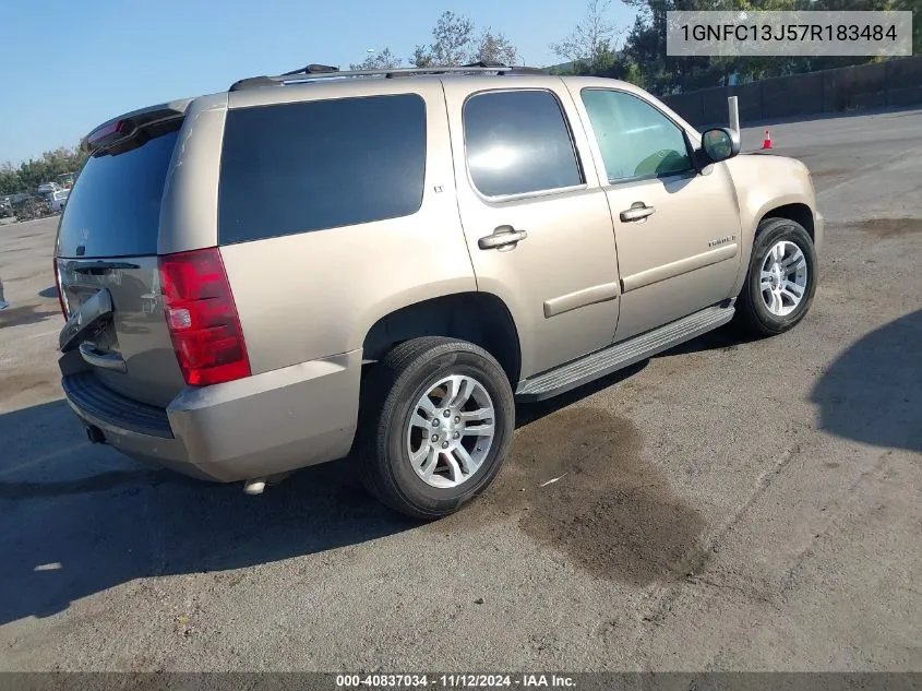 2007 Chevrolet Tahoe Lt VIN: 1GNFC13J57R183484 Lot: 40837034