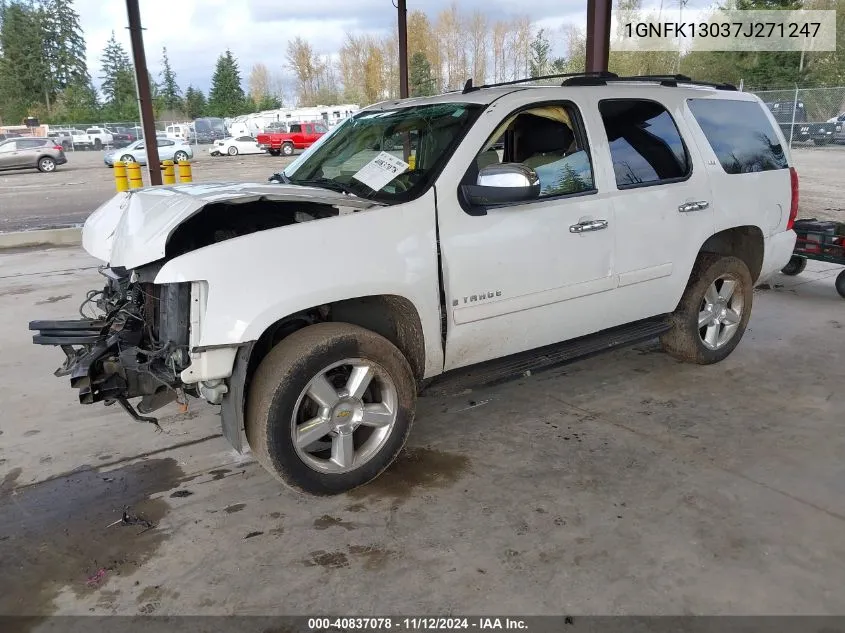 2007 Chevrolet Tahoe Ls/Lt/Ltz VIN: 1GNFK13037J271247 Lot: 40837078