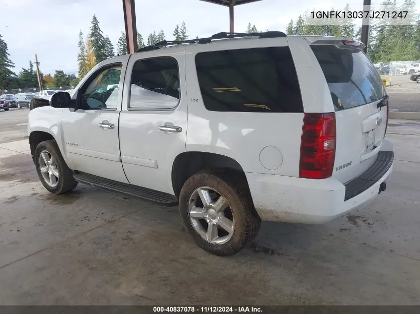 2007 Chevrolet Tahoe Ls/Lt/Ltz VIN: 1GNFK13037J271247 Lot: 40837078