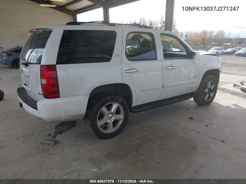 2007 Chevrolet Tahoe Ls/Lt/Ltz VIN: 1GNFK13037J271247 Lot: 40837078