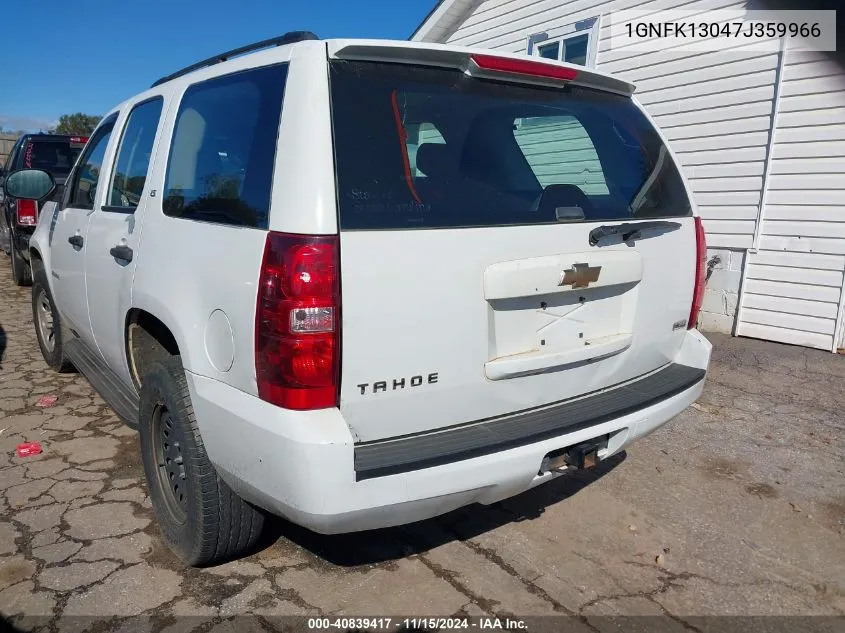 2007 Chevrolet Tahoe Commercial Fleet VIN: 1GNFK13047J359966 Lot: 40839417