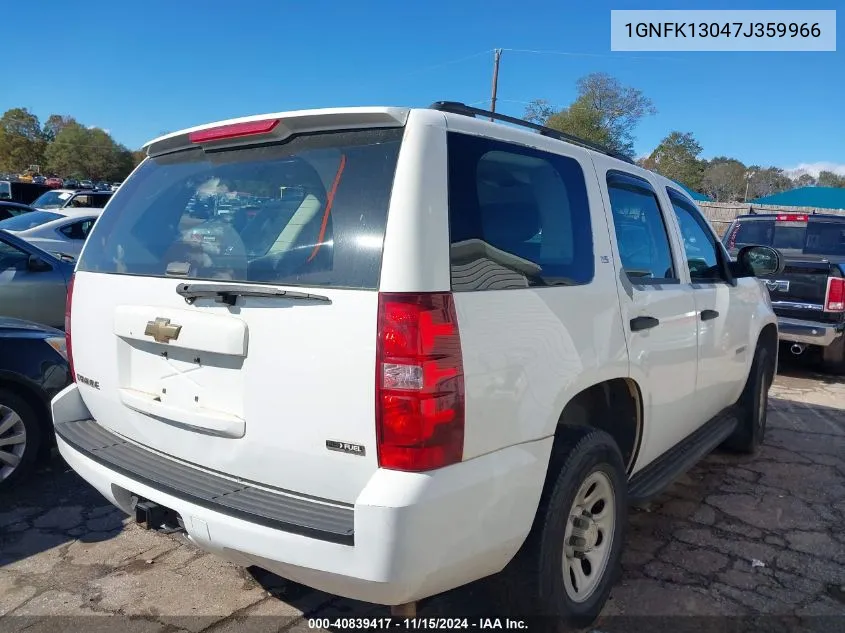 2007 Chevrolet Tahoe Commercial Fleet VIN: 1GNFK13047J359966 Lot: 40839417