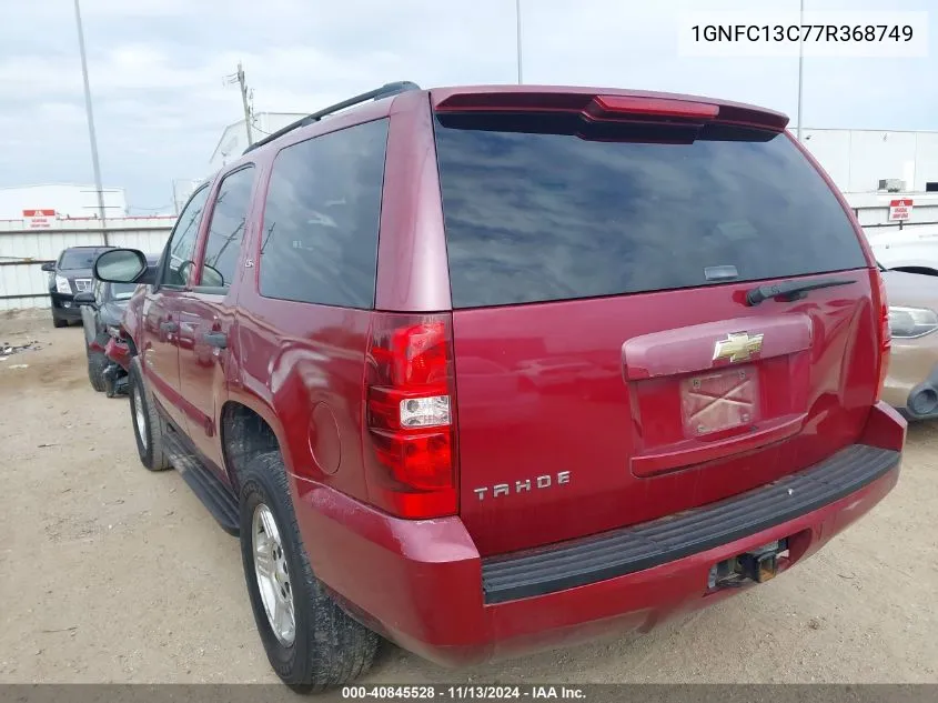 2007 Chevrolet Tahoe Ls VIN: 1GNFC13C77R368749 Lot: 40845528