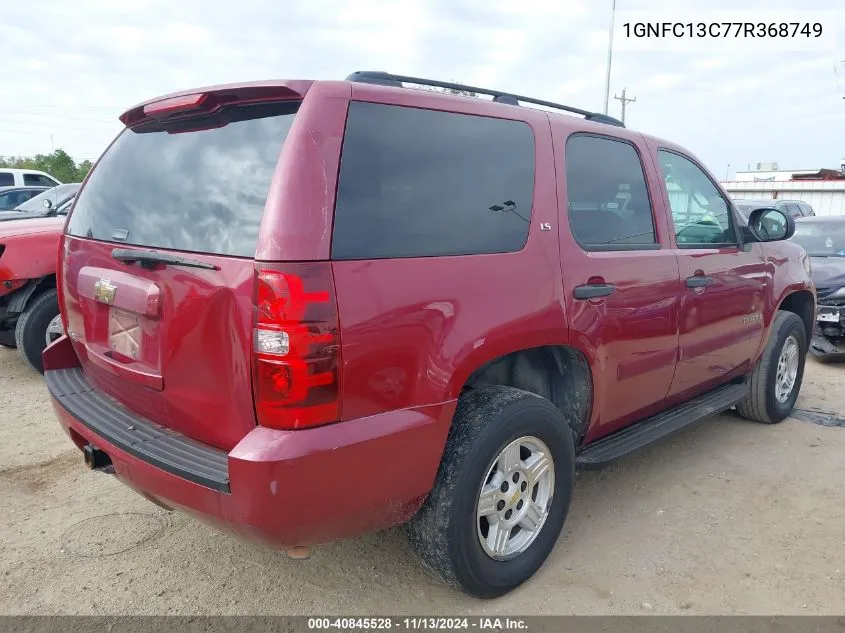 2007 Chevrolet Tahoe Ls VIN: 1GNFC13C77R368749 Lot: 40845528