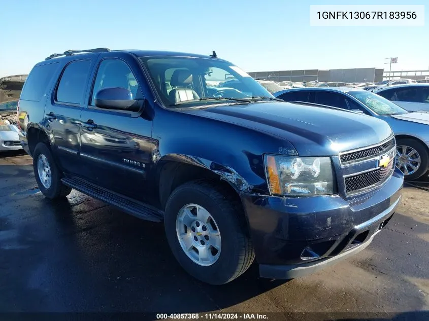 2007 Chevrolet Tahoe Lt VIN: 1GNFK13067R183956 Lot: 40857368