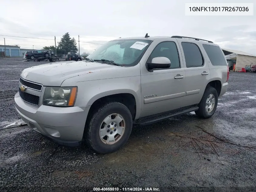 2007 Chevrolet Tahoe Lt VIN: 1GNFK13017R267036 Lot: 40859810