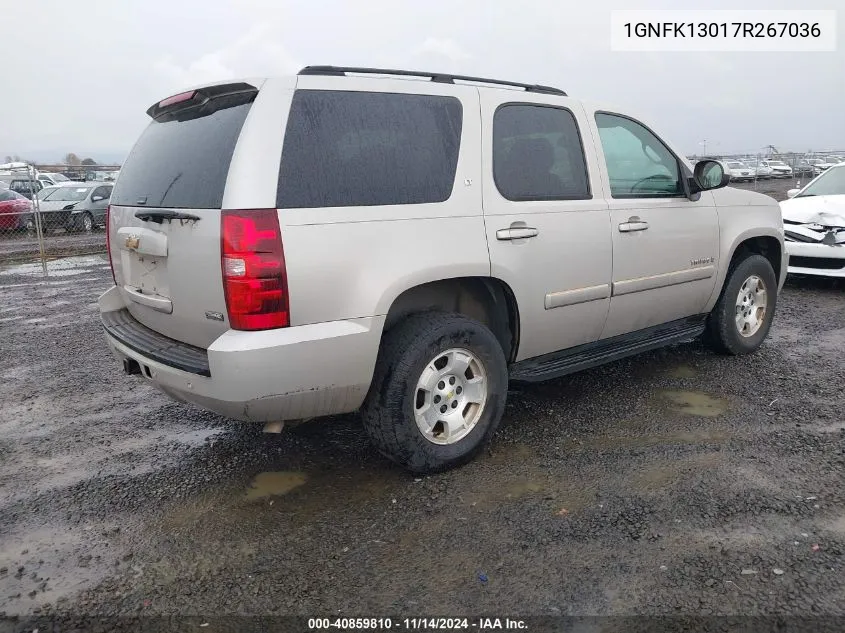 2007 Chevrolet Tahoe Lt VIN: 1GNFK13017R267036 Lot: 40859810