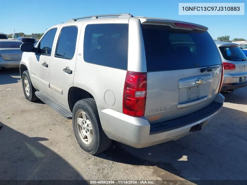 2007 Chevrolet Tahoe Ls VIN: 1GNFC13C97J310883 Lot: 40862956