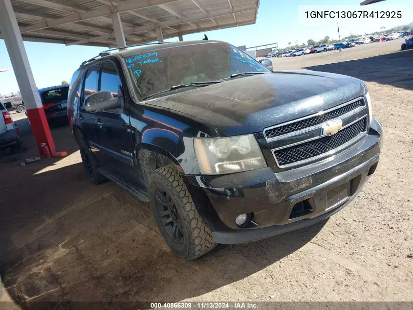 2007 Chevrolet Tahoe Lt VIN: 1GNFC13067R412925 Lot: 40866309