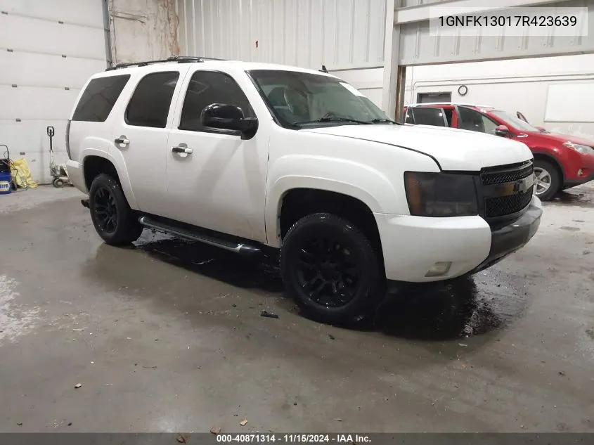 2007 Chevrolet Tahoe Lt VIN: 1GNFK13017R423639 Lot: 40871314