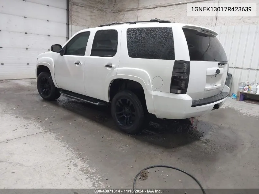 2007 Chevrolet Tahoe Lt VIN: 1GNFK13017R423639 Lot: 40871314