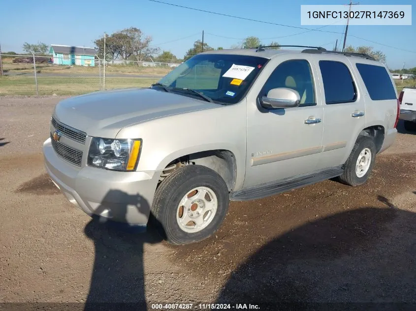 2007 Chevrolet Tahoe Lt VIN: 1GNFC13027R147369 Lot: 40874287