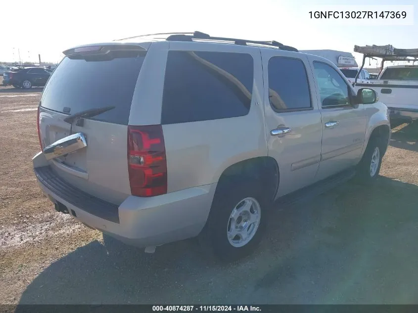 2007 Chevrolet Tahoe Lt VIN: 1GNFC13027R147369 Lot: 40874287