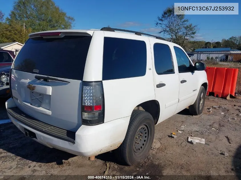 2007 Chevrolet Tahoe Ls VIN: 1GNFC13C67J253932 Lot: 40874313