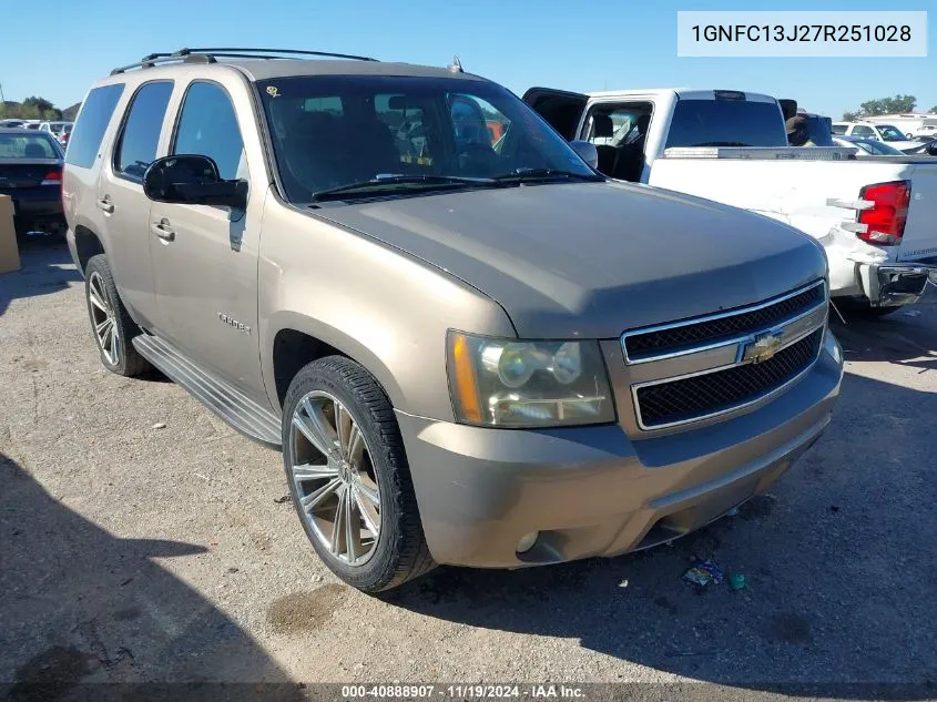 1GNFC13J27R251028 2007 Chevrolet Tahoe Lt