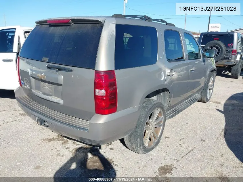 1GNFC13J27R251028 2007 Chevrolet Tahoe Lt