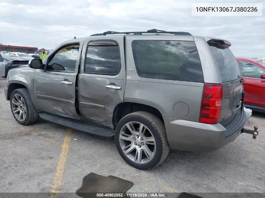 2007 Chevrolet Tahoe Ltz VIN: 1GNFK13067J380236 Lot: 40902852