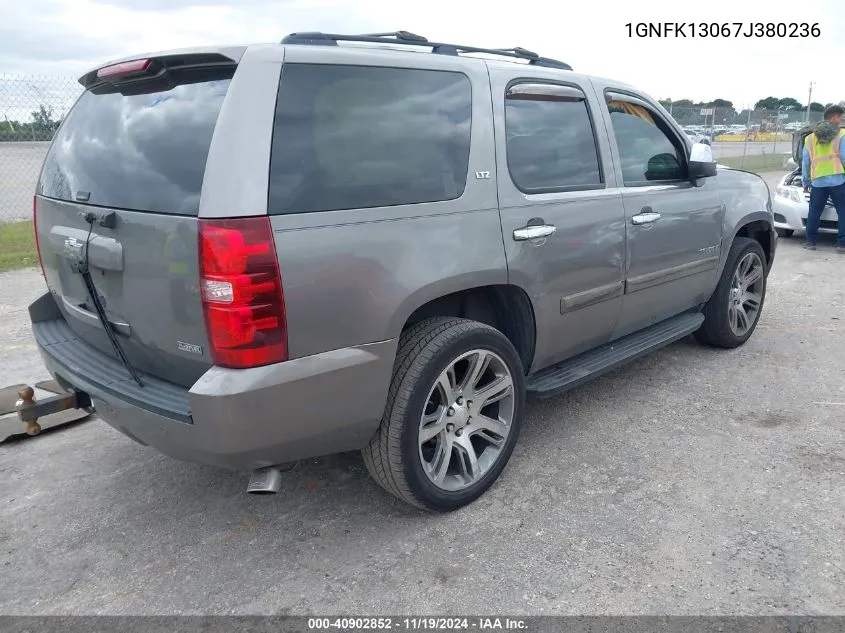 2007 Chevrolet Tahoe Ltz VIN: 1GNFK13067J380236 Lot: 40902852