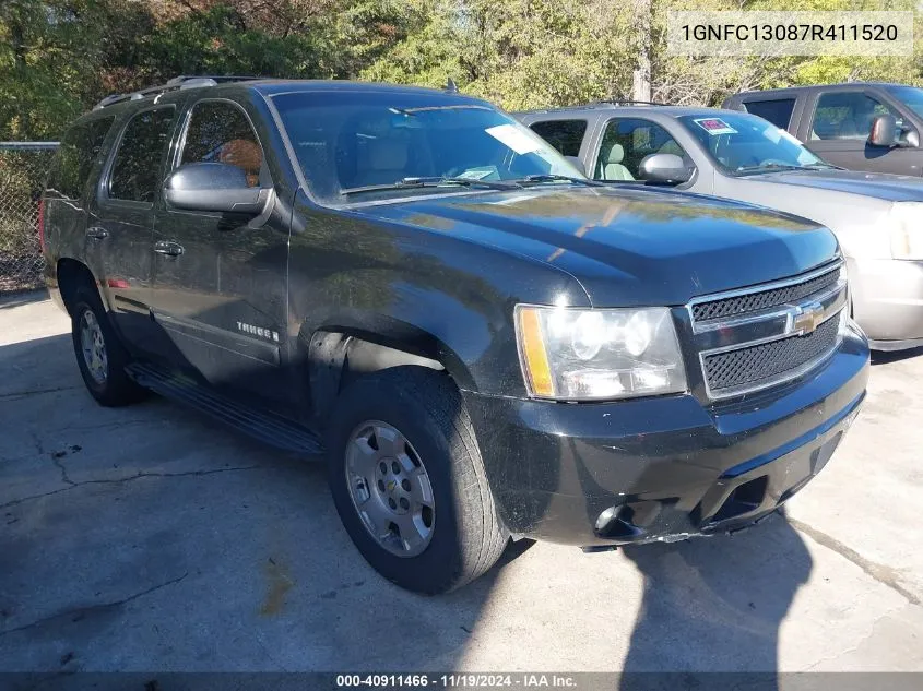 2007 Chevrolet Tahoe Lt VIN: 1GNFC13087R411520 Lot: 40911466