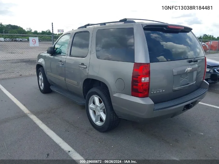 1GNFC13038R184481 2008 Chevrolet Tahoe Lt