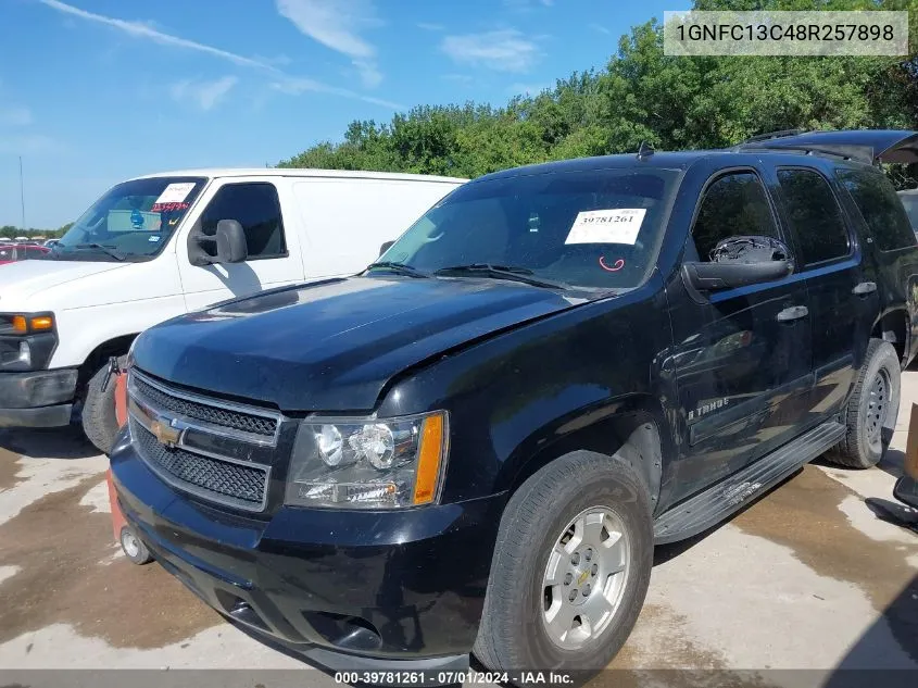 2008 Chevrolet Tahoe Ls VIN: 1GNFC13C48R257898 Lot: 39781261